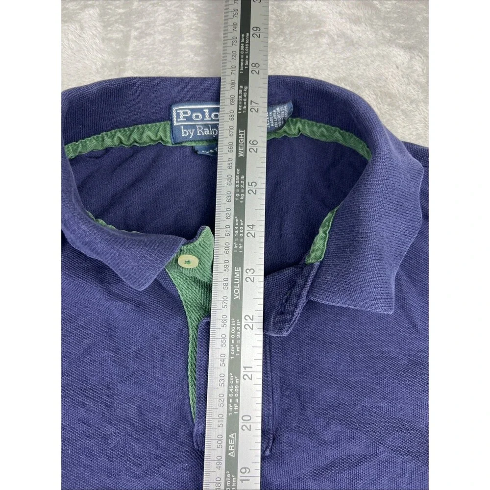 Ralph Lauren Polo Big Pony #3 Blue Polo Shirt Custom Fit XXL